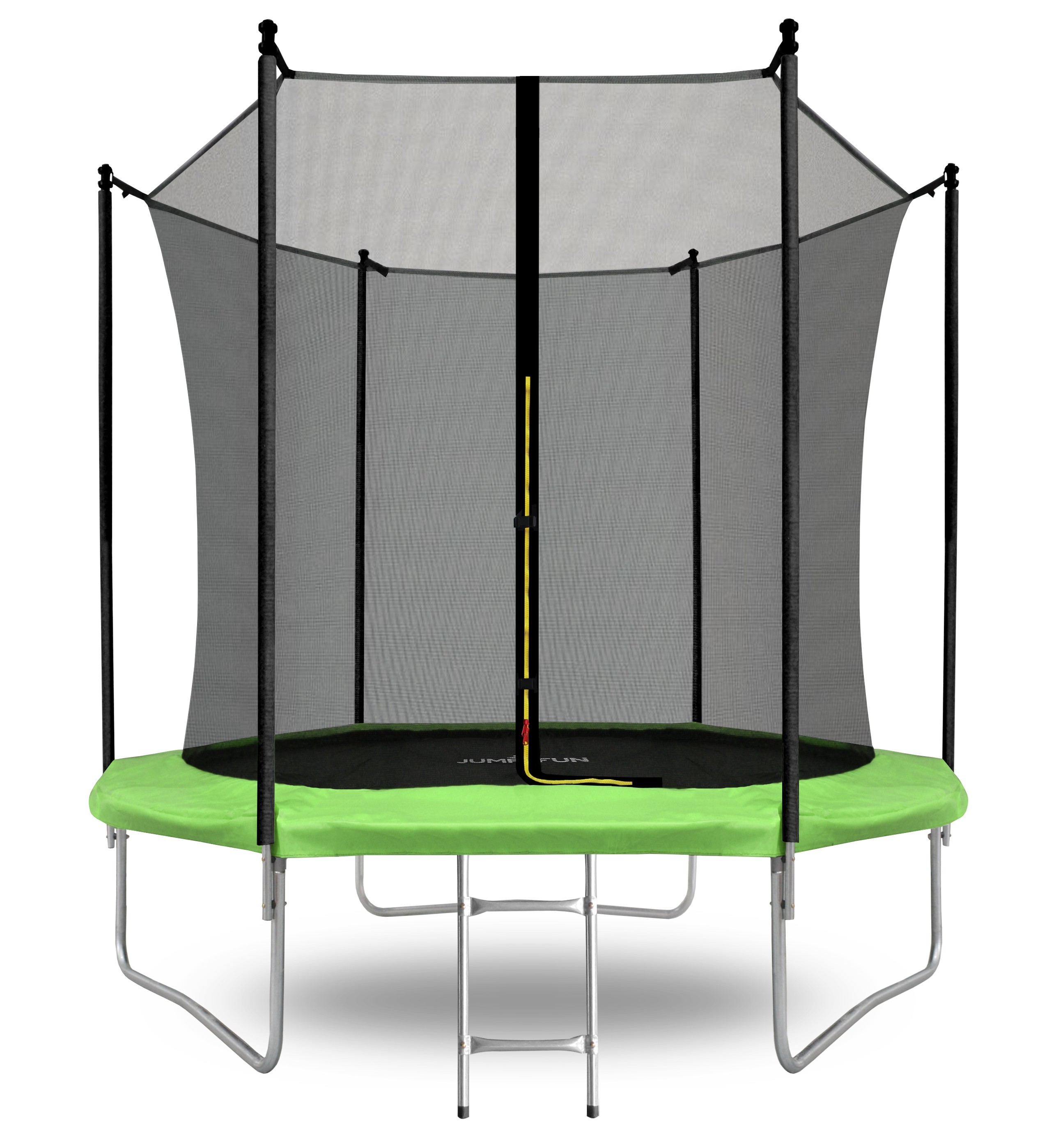 Aga SPORT FIT Trampolína 250 cm Světle zelená + vnitřní ochranná síť + žebřík